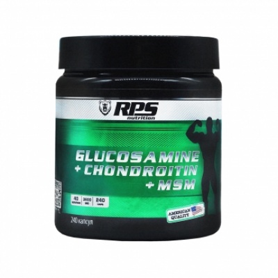 Хондропротектор RPS Nutrition glucosamine+Chondroitin+MSM 240 капсул