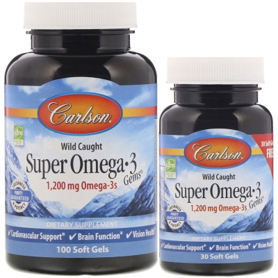  Carlson Labs Wild Caught Super Omega-3 30 