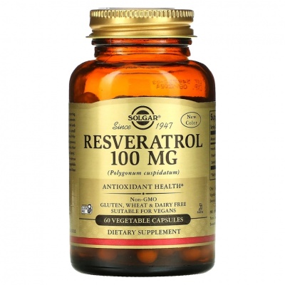 Антиоксидант Solgar Resveratrol 100 мг 60 капсул