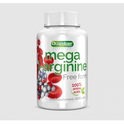Аминокислота Quamtrax Nutrition Mega L-Arginine,100 капсул